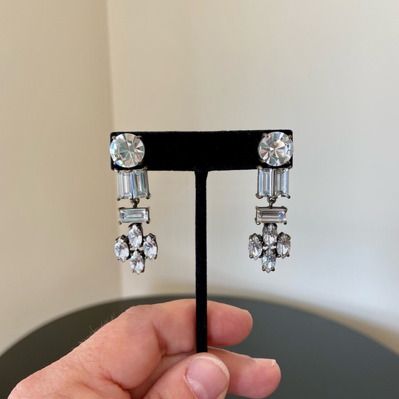 NWT luxury J. Crew crystal drop statement earrings - Picture 15 of 17